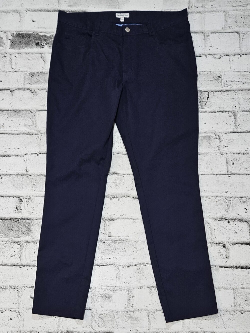 Peter Millar Navy Performance Pants 36x32 Five Pocket Golf Trousers